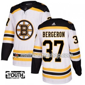 Boston Bruins Patrice Bergeron 37 Adidas 2017-2018 Weiß Trikot Authentic - Kinder